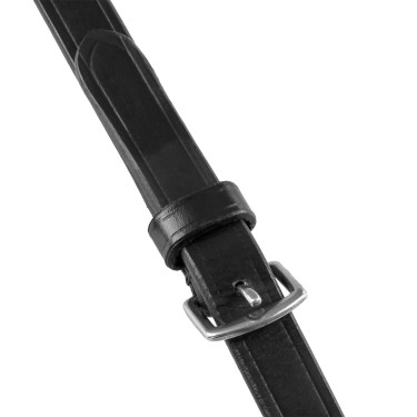 Equestro Eventa rubberen teugels met stoppers Zwart