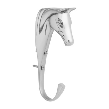 Massieve messing hoofdstelhaak Supreme Zilver