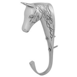 Massieve messing hoofdstelhaak Supreme Zilver