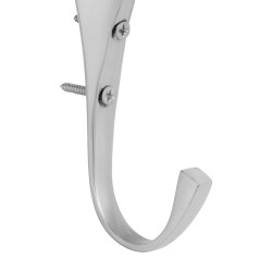 Massieve messing hoofdstelhaak Supreme Zilver