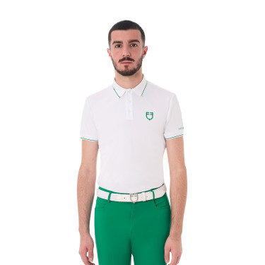 Heren paardrijpolo Equestro – ademend, slim-fit