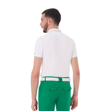 Heren paardrijpolo Equestro – ademend, slim-fit