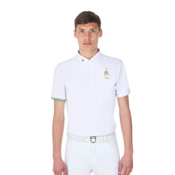 Wedstrijdpolo heren Equestro x FISE korte mouwen Wit Wedstrijdpolo heren Equestro x FISE korte mouwen Wit