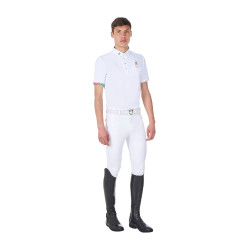 Wedstrijdpolo heren Equestro x FISE korte mouwen Wit Wedstrijdpolo heren Equestro x FISE korte mouwen Wit