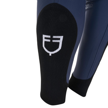Heren rijbroek Equestro x FISE met kniest grip Marineblazer Marineblauw