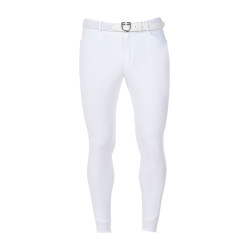 Herenrijbroek Equestro x FISE full grip Wit