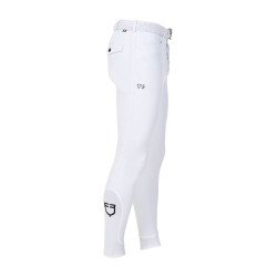Herenrijbroek Equestro x FISE full grip Wit