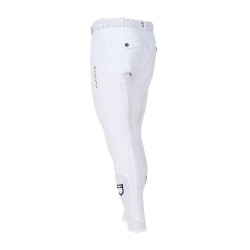 Herenrijbroek Equestro x FISE full grip Wit