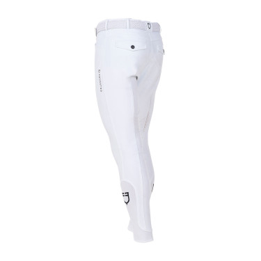 Herenrijbroek Equestro x FISE full grip Wit