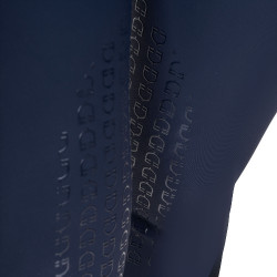 Damesrijbroek Equestro x FISE met kniegreep Marineblazer Marineblauw