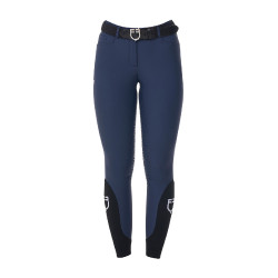 Damesrijbroek Equestro x FISE full grip Marineblazer Marineblauw