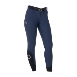 Damesrijbroek Equestro x FISE full grip Marineblazer Marineblauw