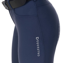Damesrijbroek Equestro x FISE full grip Marineblazer Marineblauw
