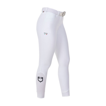 Damesrijbroek Equestro x FISE full grip Wit Damesrijbroek Equestro x FISE full grip Wit