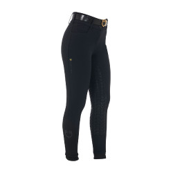 Dames rijbroek Equestro met kniest grip, hoge taille, gevoerd met fleece Zwart Dames rijbroek Equestro met kniest grip, hoge taille, gevoerd met fleece Zwart
