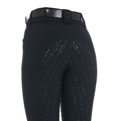Dames rijbroek Equestro met kniest grip, hoge taille, gevoerd met fleece Zwart Dames rijbroek Equestro met kniest grip, hoge taille, gevoerd met fleece Zwart