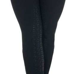 Dames rijbroek Equestro met kniest grip, hoge taille, gevoerd met fleece Zwart Dames rijbroek Equestro met kniest grip, hoge taille, gevoerd met fleece Zwart