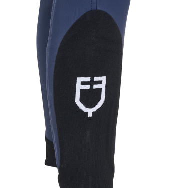 Kinderrijbroek unisex Equestro x FISE met kniestukken grip Marineblazer Marineblauw