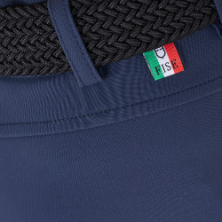 Kinderrijbroek unisex Equestro x FISE met kniestukken grip Marineblazer Marineblauw