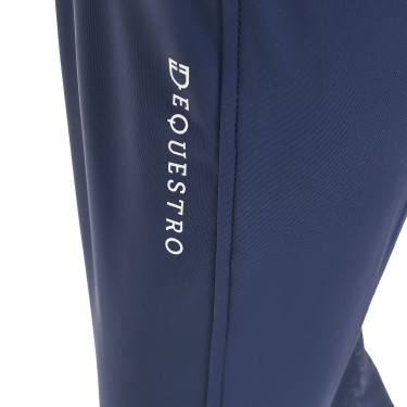 Kinderrijbroek unisex Equestro x FISE met kniestukken grip Marineblazer Marineblauw