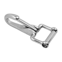 Supreme stalen veerkarabijnhaak met messing plating Goudkleurig