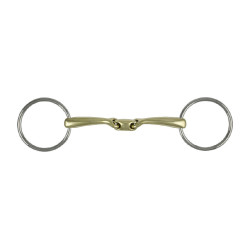 Dubbelgebroken paardensport-bit RVS Umbria 1257