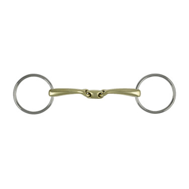 Dubbelgebroken paardensport-bit RVS Umbria 1257