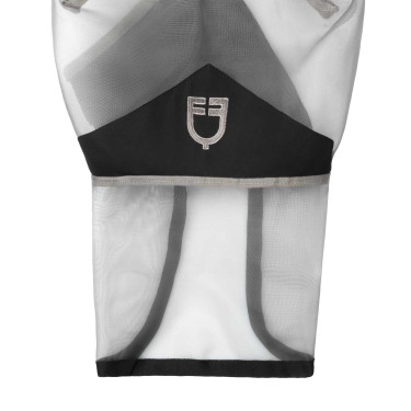 Volledig Equestro vliegenmasker met logo Grijs Volledig Equestro vliegenmasker met logo Grijs