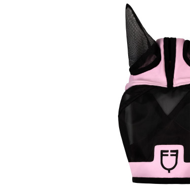 Equestro vliegenmasker met voorlogo Orchidee boeket Roze