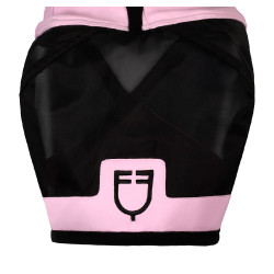Equestro vliegenmasker met voorlogo Orchidee boeket Roze