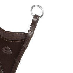 Martingaal Acavallo met leren bib-aanhechting Donkerbruin