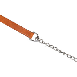 Leren longeerlijn Pool’s met ketting Lichte olie Bruin
