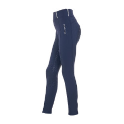 Meisjeslegging Equestro x FISE full grip slim fit coupe Marineblazer Marineblauw