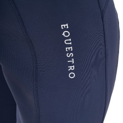 Meisjeslegging Equestro x FISE full grip slim fit coupe Marineblazer Marineblauw