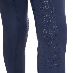 Meisjeslegging Equestro x FISE full grip slim fit coupe Marineblazer Marineblauw