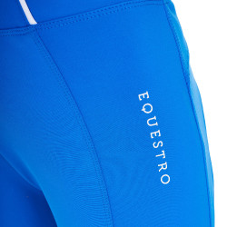 Meisjeslegging Equestro x FISE full grip slim fit coupe Blauw van Savoye