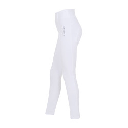 Meisjeslegging Equestro x FISE full grip slim fit coupe Wit