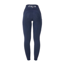 Dameslegging Equestro x FISE full grip slim fit Marineblazer Marineblauw Dameslegging Equestro x FISE full grip slim fit Marineblazer Marineblauw