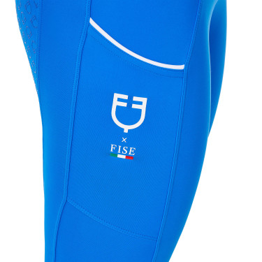 Dameslegging Equestro x FISE full grip slim fit Blauw van Savoye