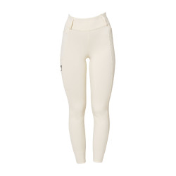 Dameslegging Equestro met hoge taille en riemlussen Antiek wit Beige