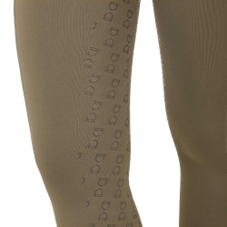 Dameslegging Equestro met hoge taille en riemlussen Walnoot Bruin