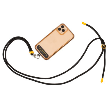 Verstelbare Equestro-riem voor mobiele telefoon Zwart / geel