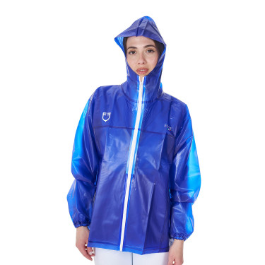 Unisex regenjas Equestro x FISE Blauw van Savoye