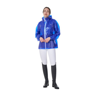 Unisex regenjas Equestro x FISE Blauw van Savoye