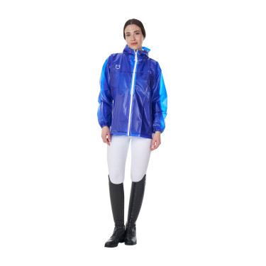 Unisex regenjas Equestro x FISE Blauw van Savoye