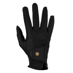 Unisex Equestro handschoenen, gewatteerd, van synthetisch leer met klittenbandsluiting Zwart Unisex Equestro handschoenen, gewatteerd, van synthetisch leer met klittenbandsluiting Zwart