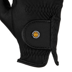 Unisex Equestro handschoenen, gewatteerd, van synthetisch leer met klittenbandsluiting Zwart Unisex Equestro handschoenen, gewatteerd, van synthetisch leer met klittenbandsluiting Zwart