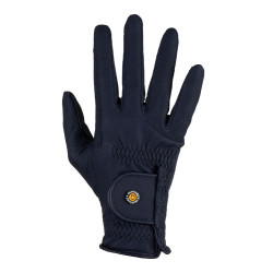 Unisex Equestro handschoenen, gewatteerd, van synthetisch leer met klittenbandsluiting Marine Marineblauw