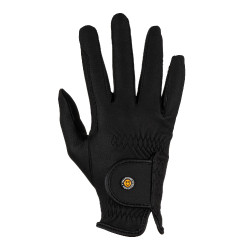 Uniseks Equestro handschoenen van synthetisch leer met klittenbandsluiting Zwart Uniseks Equestro handschoenen van synthetisch leer met klittenbandsluiting Zwart