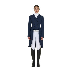 Damesfrac Equestro in technische stof met strass Marineblazer Marineblauw